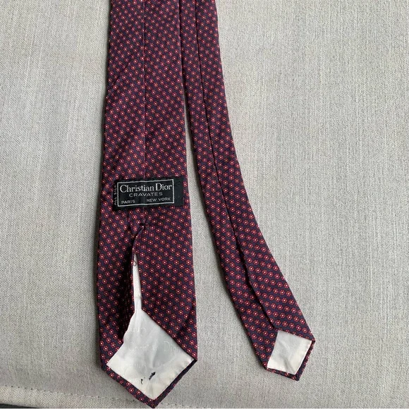 100% Silk Christian Dior Neck Tie - Picture 4 of 9